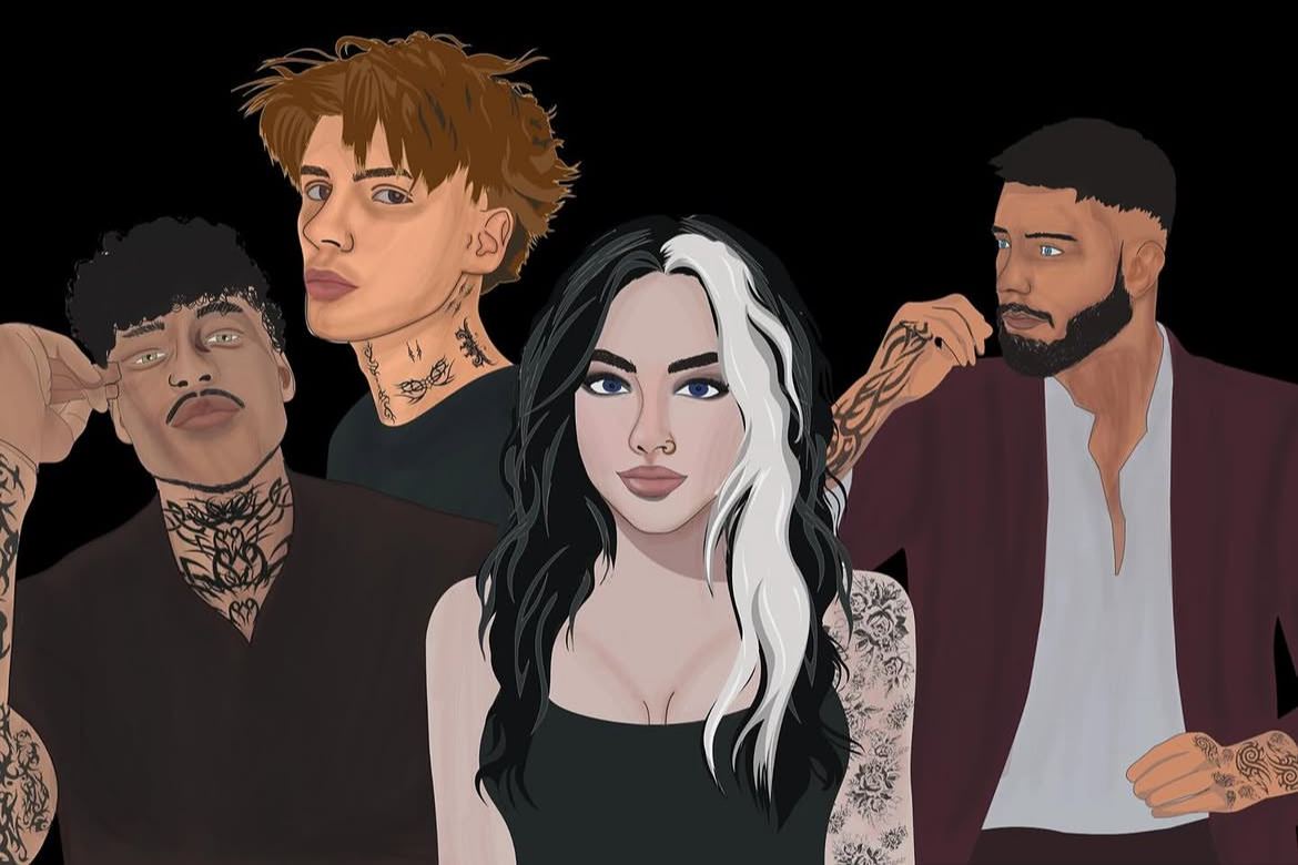Character design: group of four